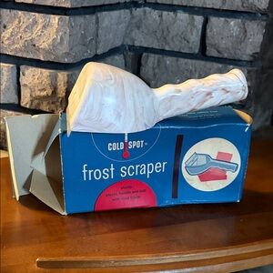 Vintage 1980s Cold Spot Frost Scraper - Cream Marble Handle NOS
